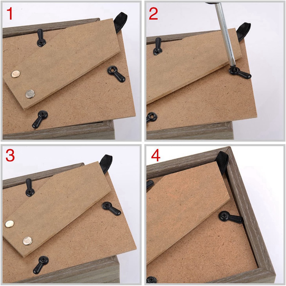 Bamboo Photo Frame - ABYN-Resim Çerçevesi Dönüş Düğmesi Bağlantı Elemanları