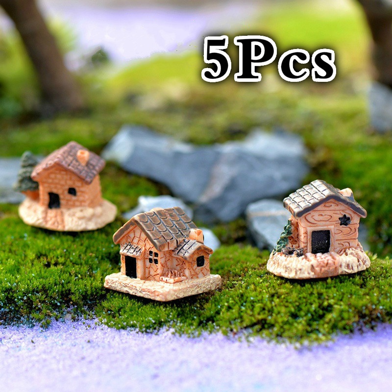 Home Decor Za - 5 Adet Mini Bebek Evi Taş