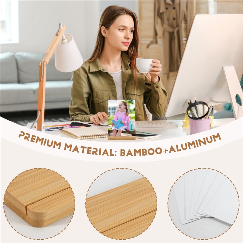 Bamboo Photo Frame - 6'lı Paket Süblimasyon Fotoğraf Çerçevesi Boşlukları