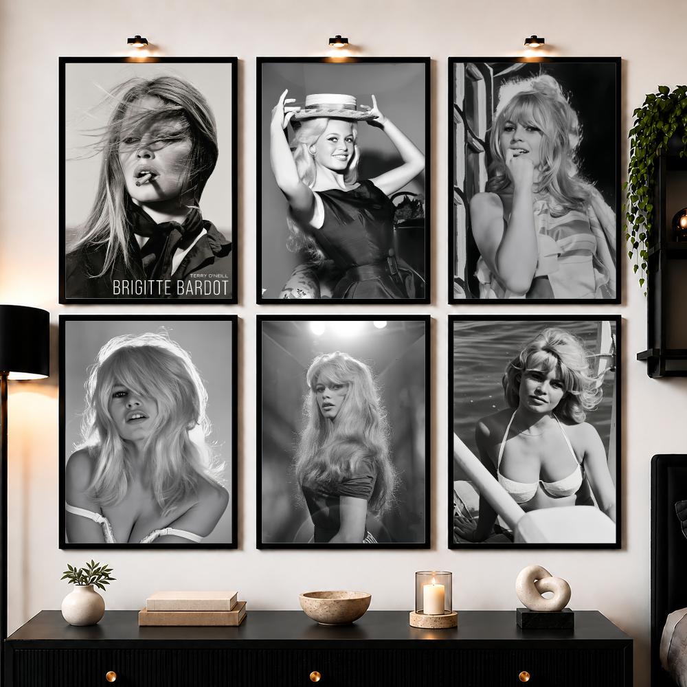 Home Decor Magazine - B_Brigitte B_Bardot Dergi Poster Duvar Stickerı,