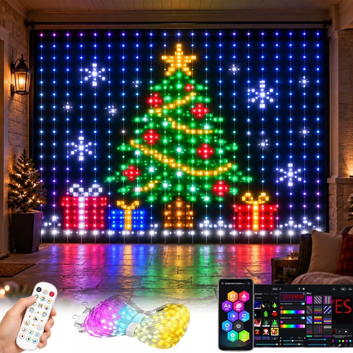 Home Decor Free App - RGB Noel Perde Işıkları, Kendin Yap
