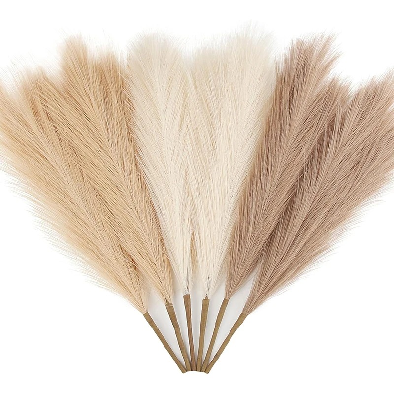 Pampas Grass Decor - 5/10 adet 55CM yapay Pampas çim