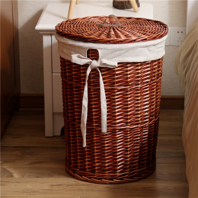 Rattan Plant Basket - Vintage Stil Rattan Dokuma Kirli Elbise