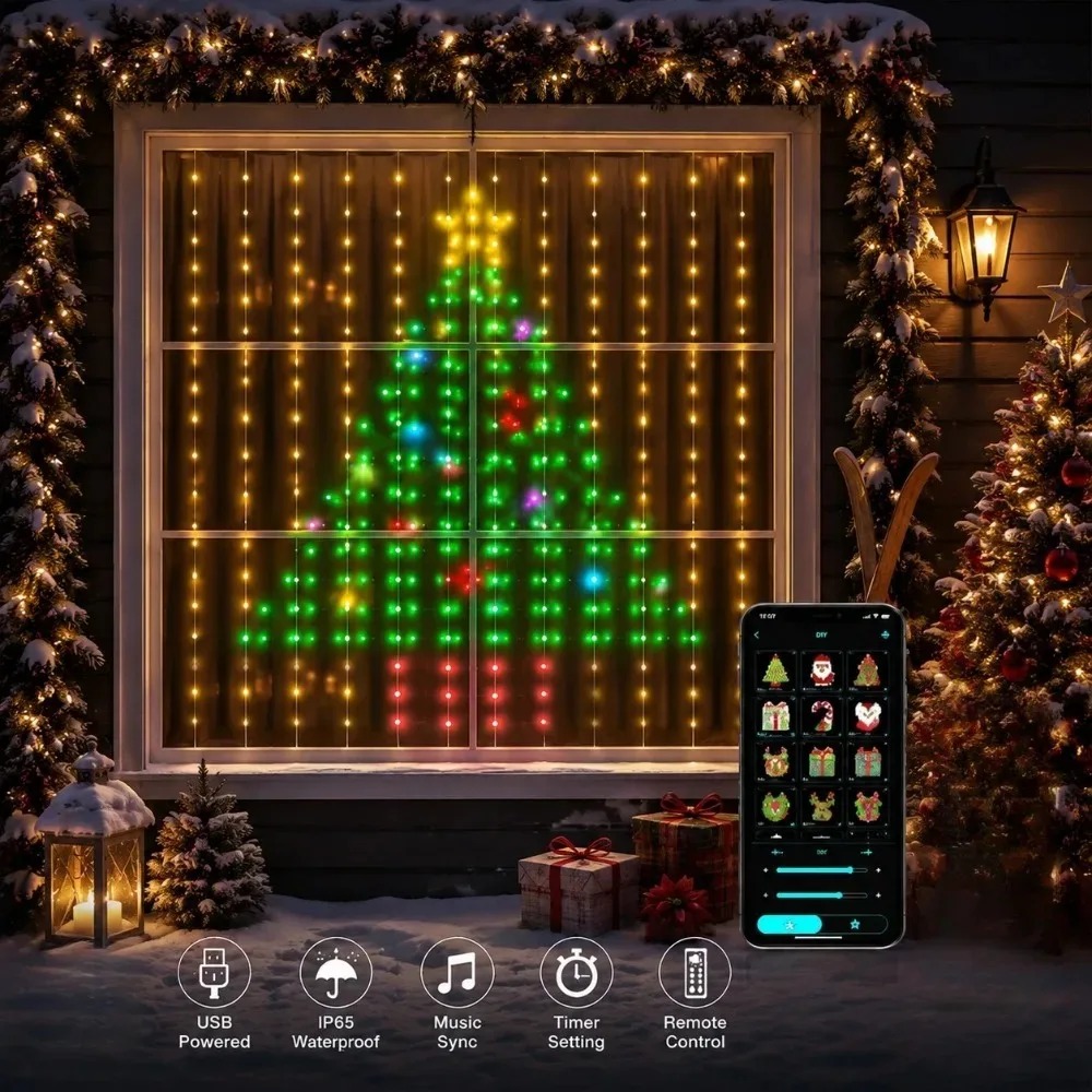 LED Noel Perde Işıkları, Renk  - Home Decor Free App incelemesi ve fiyatı