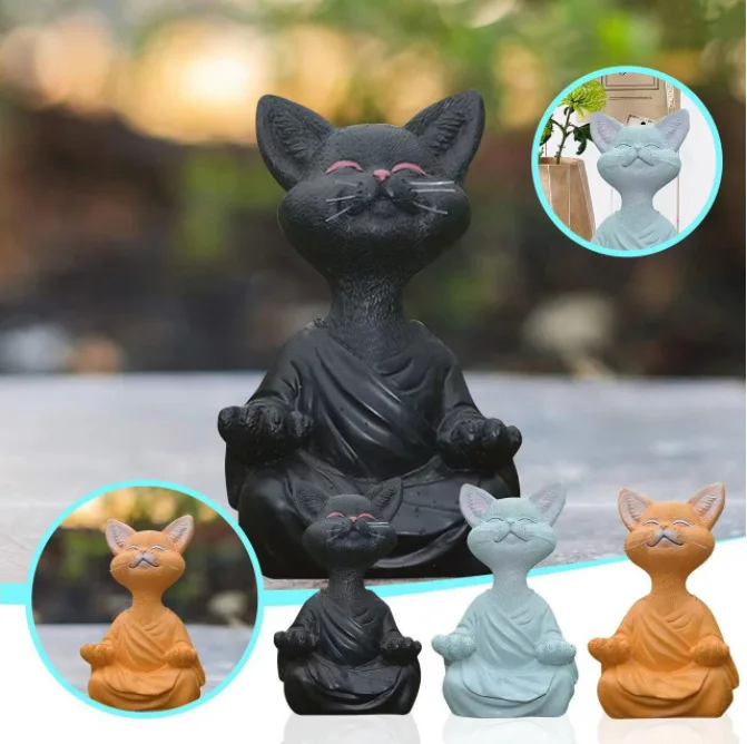 Meditasyon Kedi Heykel Bahçe D - Home Decor Za incelemesi ve fiyatı