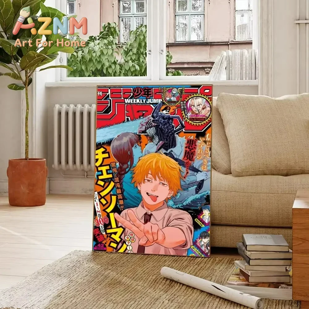 AZNM Chainsaw Man Anime Tuval  - Home Decor Magazine incelemesi ve fiyatı