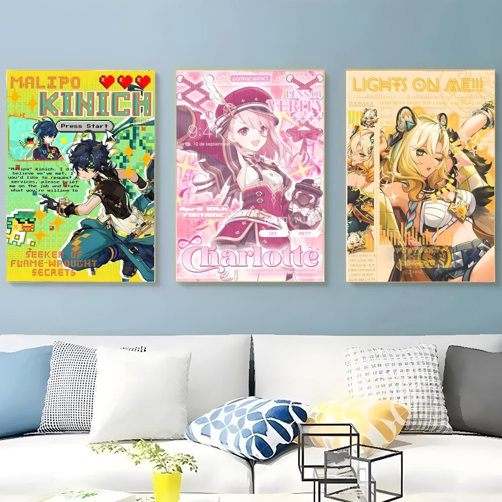 Genshin dergi tarzı poster, ya - Home Decor Magazine incelemesi ve fiyatı